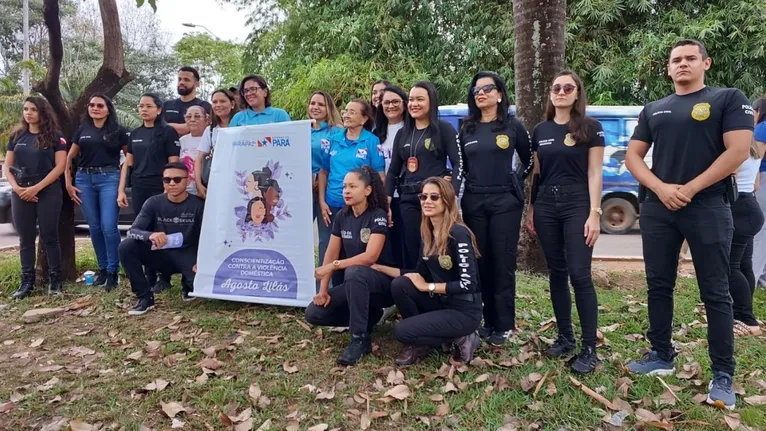 A organização da ação reforça a importância de se informar e denunciar casos de violência.
