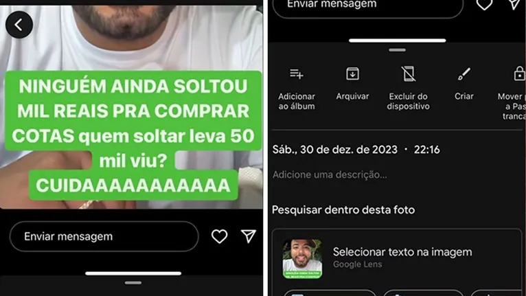 Hytalo Santos anunciando sorteio.