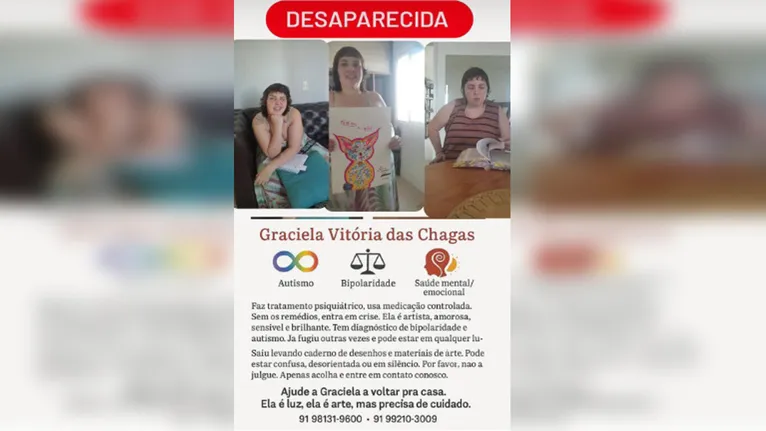 Família está em busca da jovem