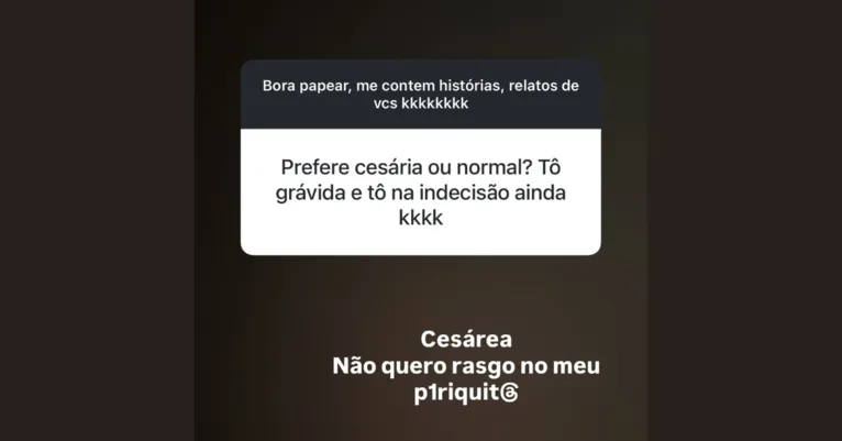 Emily Garcia fará cesárea para não “rasgar a periquita”