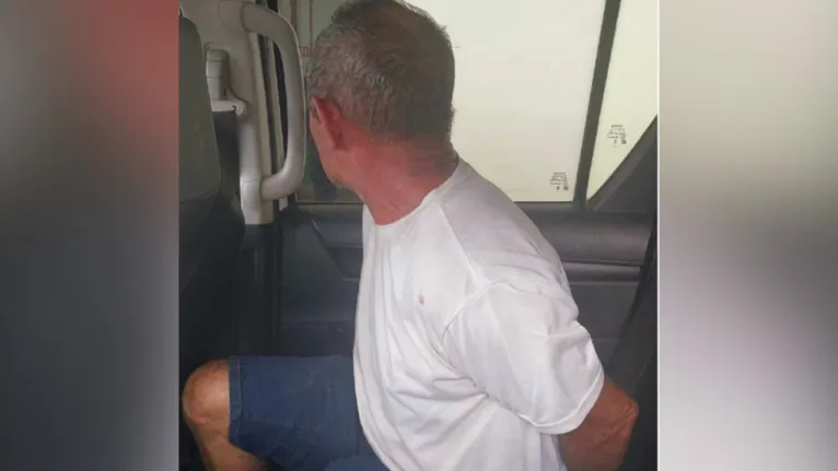 O acusado foi preso e levado para a delegacia