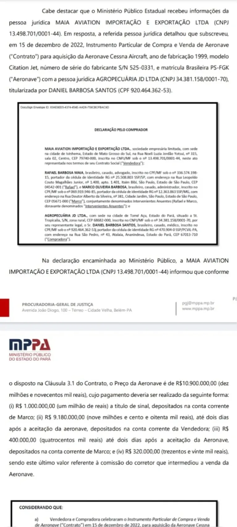 Fortuna de Daniel supera R$ 34 milhões com aviões, fazendas e gado