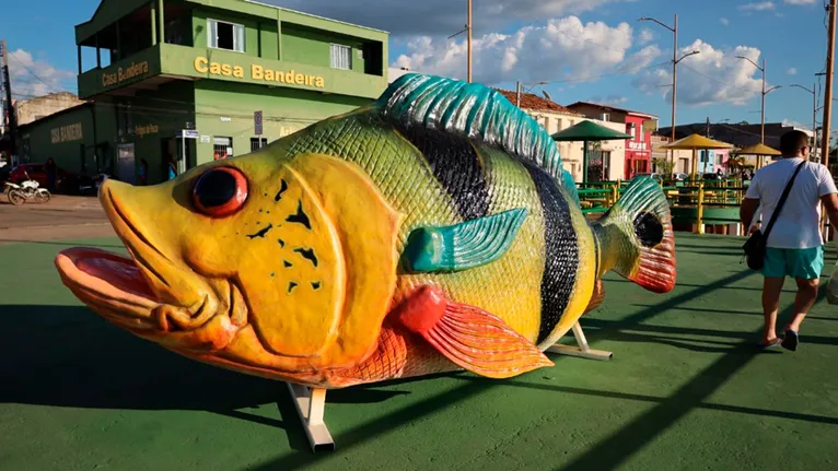 O Tucunaré, peixe típico a região e que dá nome à praia em Marabá, tem destaque na nova orla