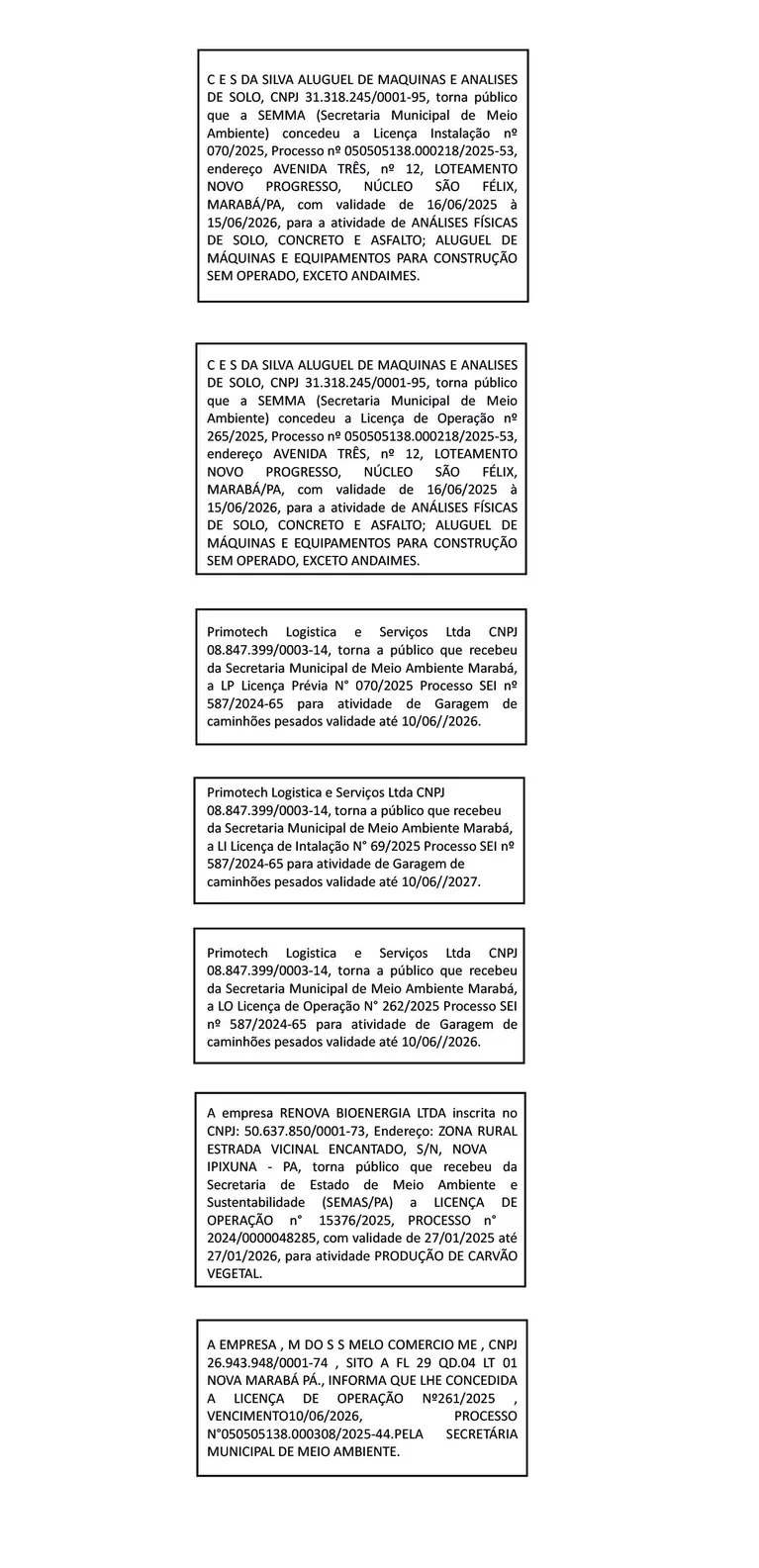 Confira os editais publicados nesta terça-feira, 24/06