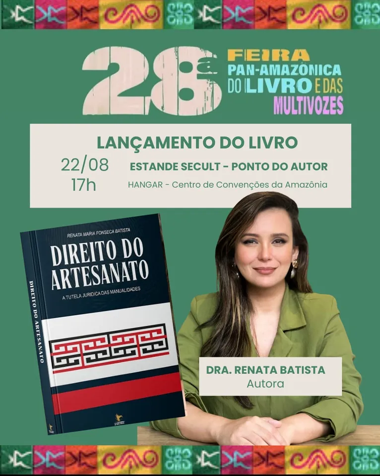 Obra sobre direitos do artesão é lançada na Feira do Livro