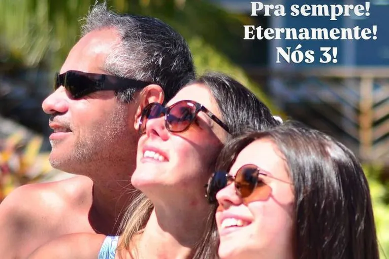 Publicação de Luana Rocha em homenagem aos pais, Everaldo e Janaína.