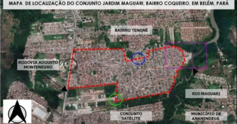 O Conjunto Jardim Maguari foi planejado na década de 1970 e está localizado no Distrito
Administrativo do Benguí (DABEN), em Belém, no bairro do Coqueiro.