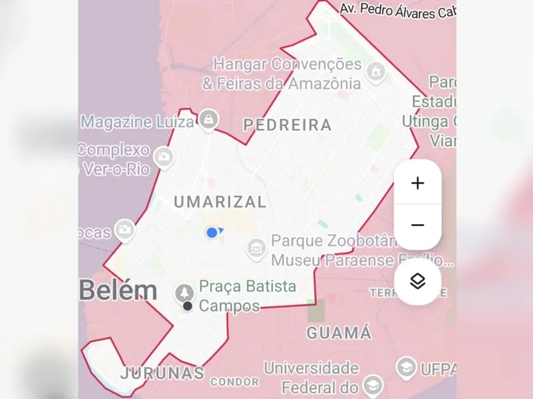 Zona de Belém por onde os patinetes estarão disponíveis