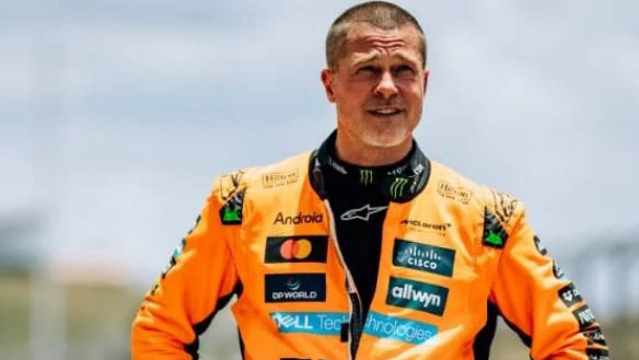 Pitt vestiu o macacão da McLaren