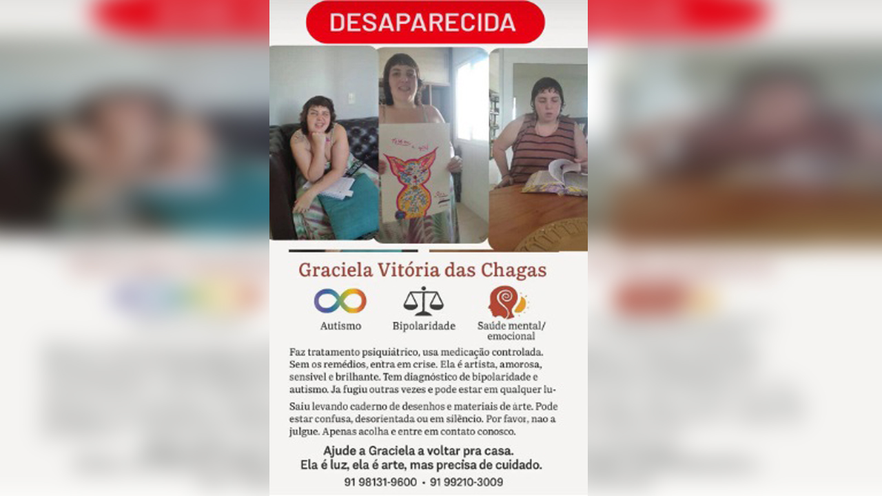 Família está em busca da jovem