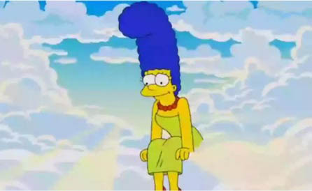 Marge no céu, após sua morte