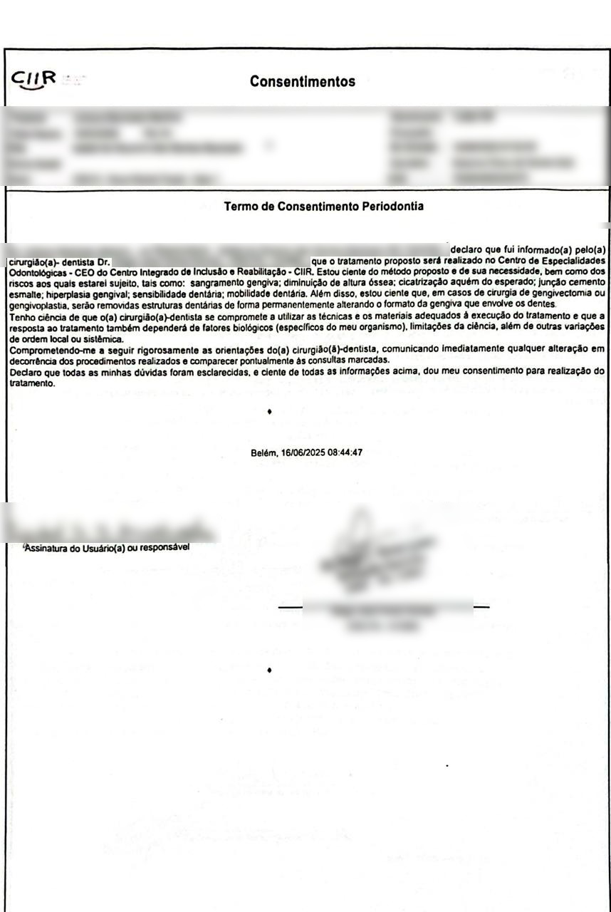Termo de consentimento