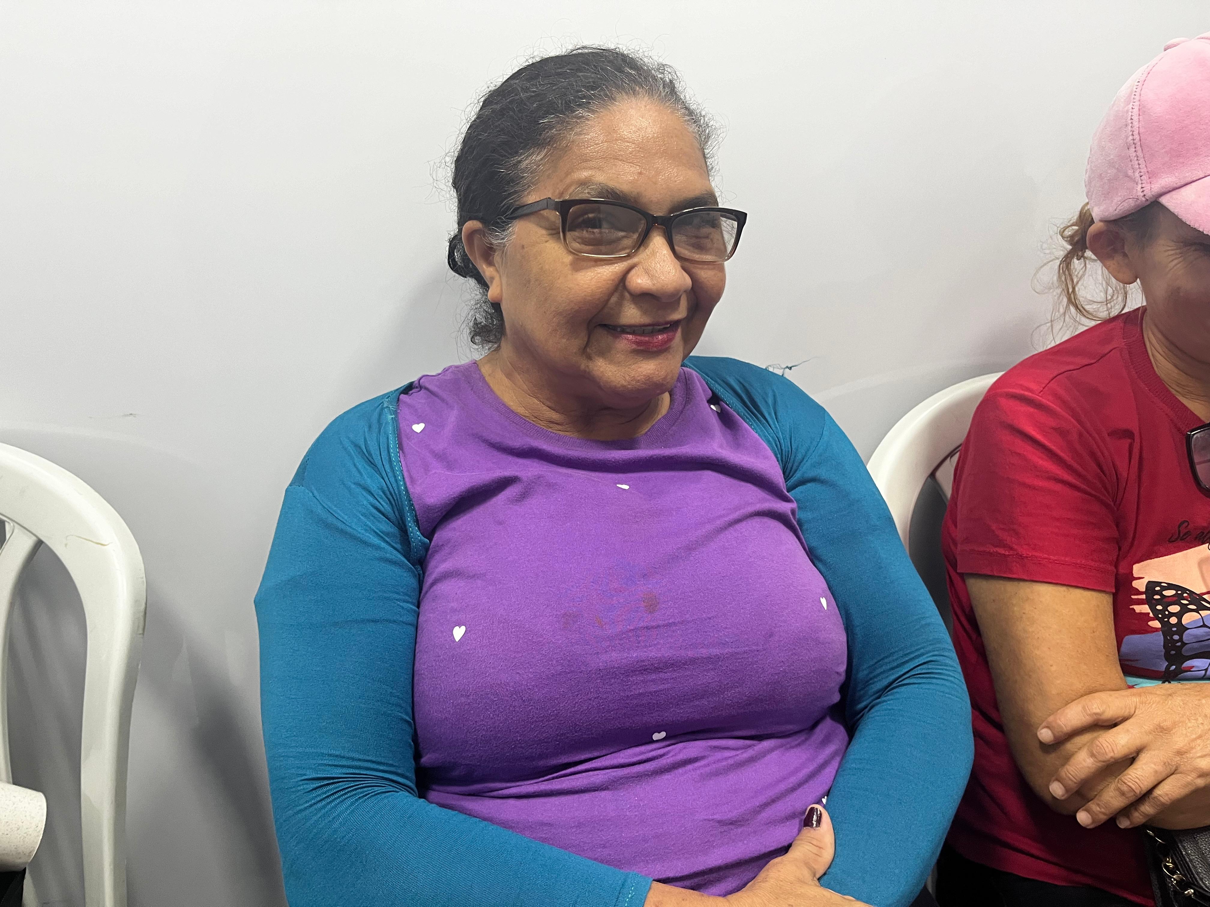 Lindalva Lima aproveitou o evento para fazer sua mamografia