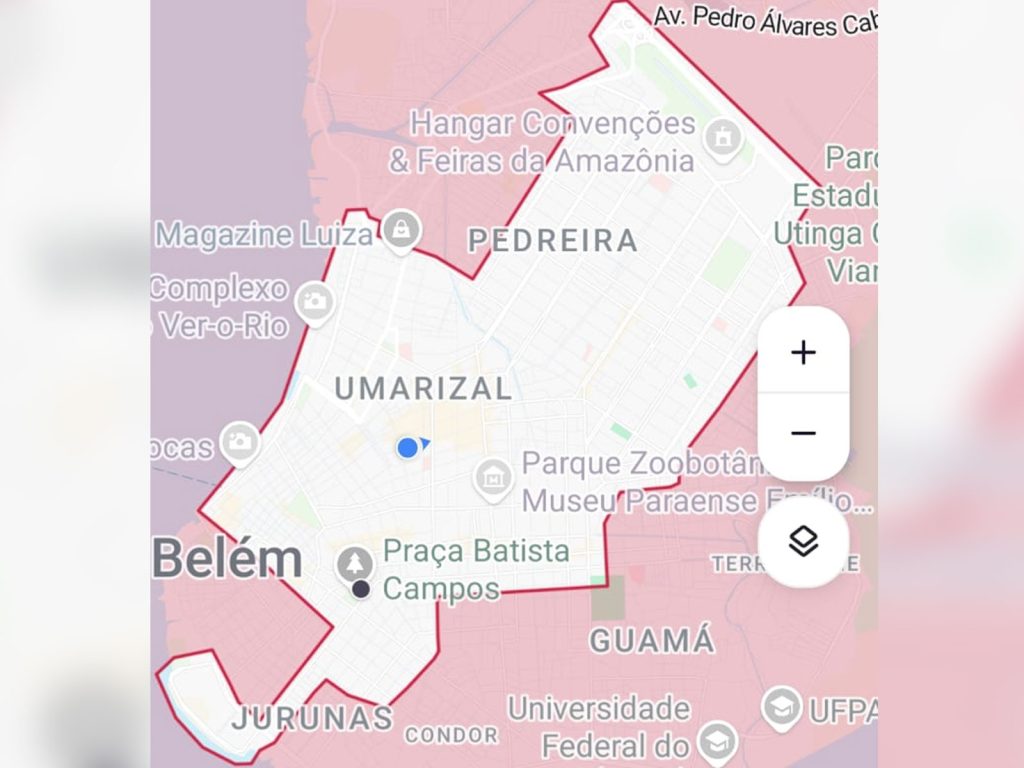 Zona de Belém por onde os patinetes estarão disponíveis