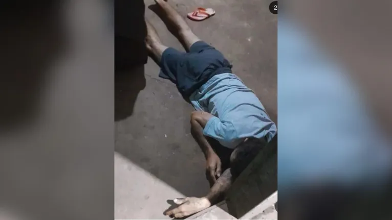 O corpo ficou estirado dentro da kit net