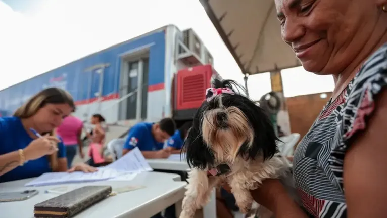 Serviços veterinários também foram oferecidos na ação.