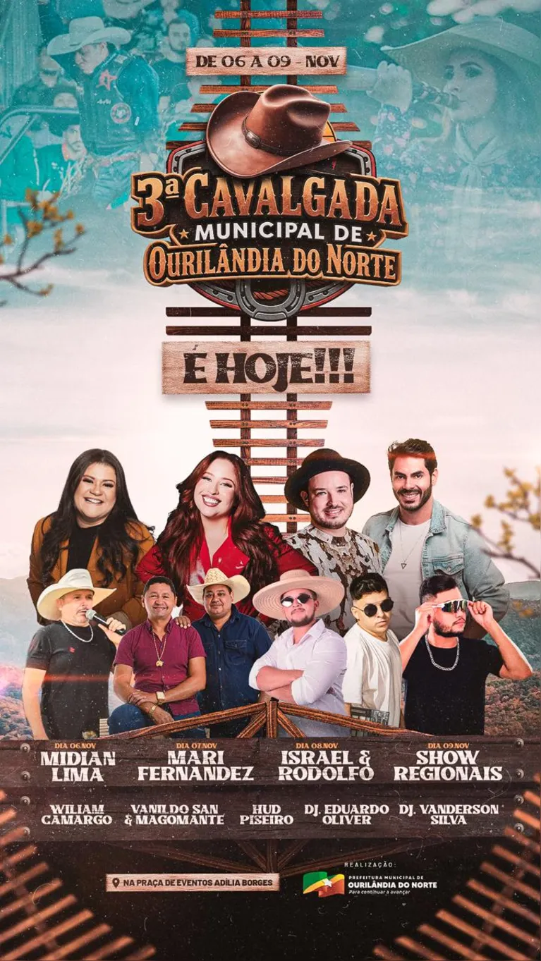 A dupla Israel & Rodolffo (dia 8) levou grandes sucessos do sertanejo ao público, encerrando a programação no domingo (dia 9) com a valorização de talentos locais.