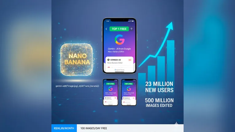 Após o lançamento do recurso, o aplicativo do Gemini saltou para o topo dos mais baixados na App Store do iPhone e do iPad.