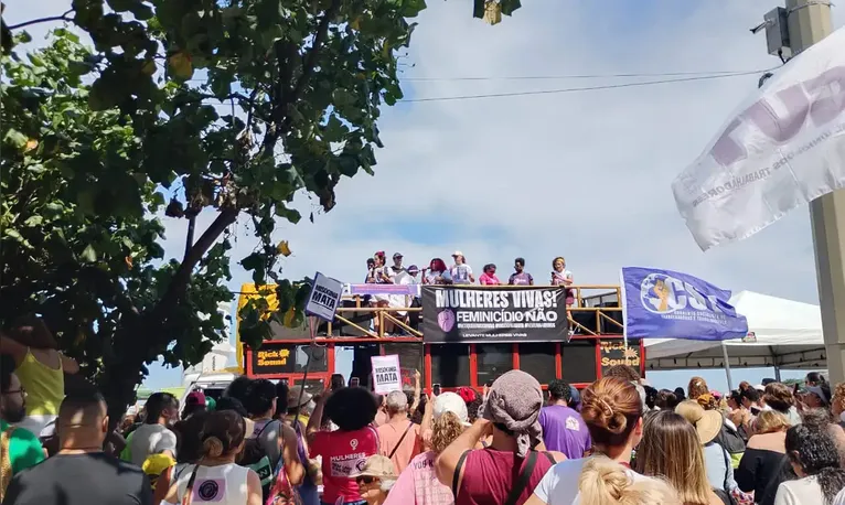 Protestos contra o feminicídio, no domingo 7 de dezembro, no Rio de Janeiro