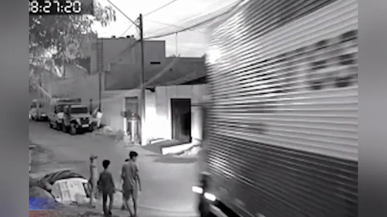 Câmera registrou o momento do atropelamento