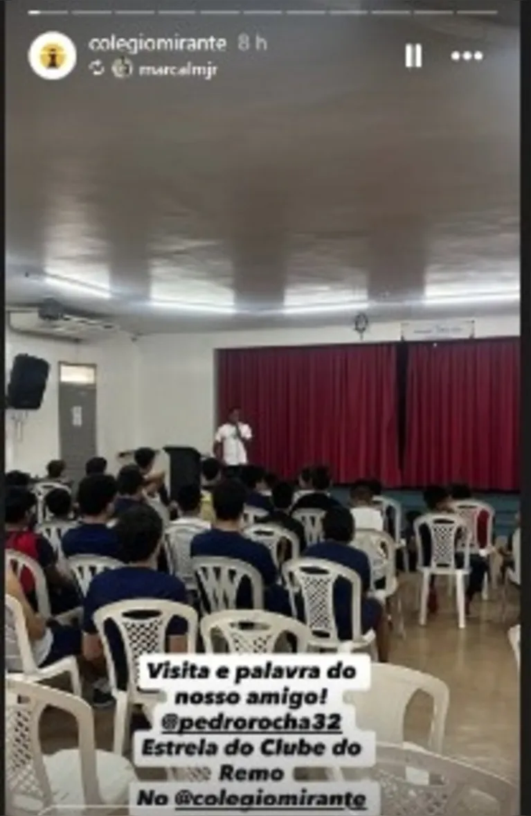 Artilheiro do Remo participa de bate papo em escola de Belém