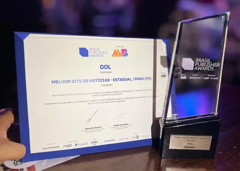 DOL foi contemplado com a premiação de Melhor Site Estadual do Brasil.