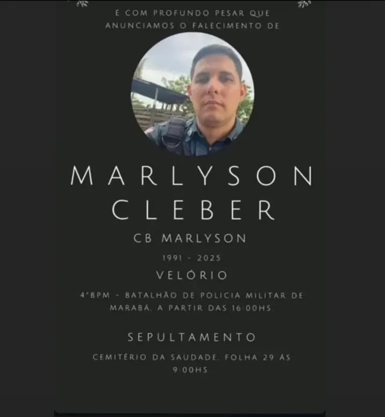 Nota de lamento e luto sobre a morte do PM