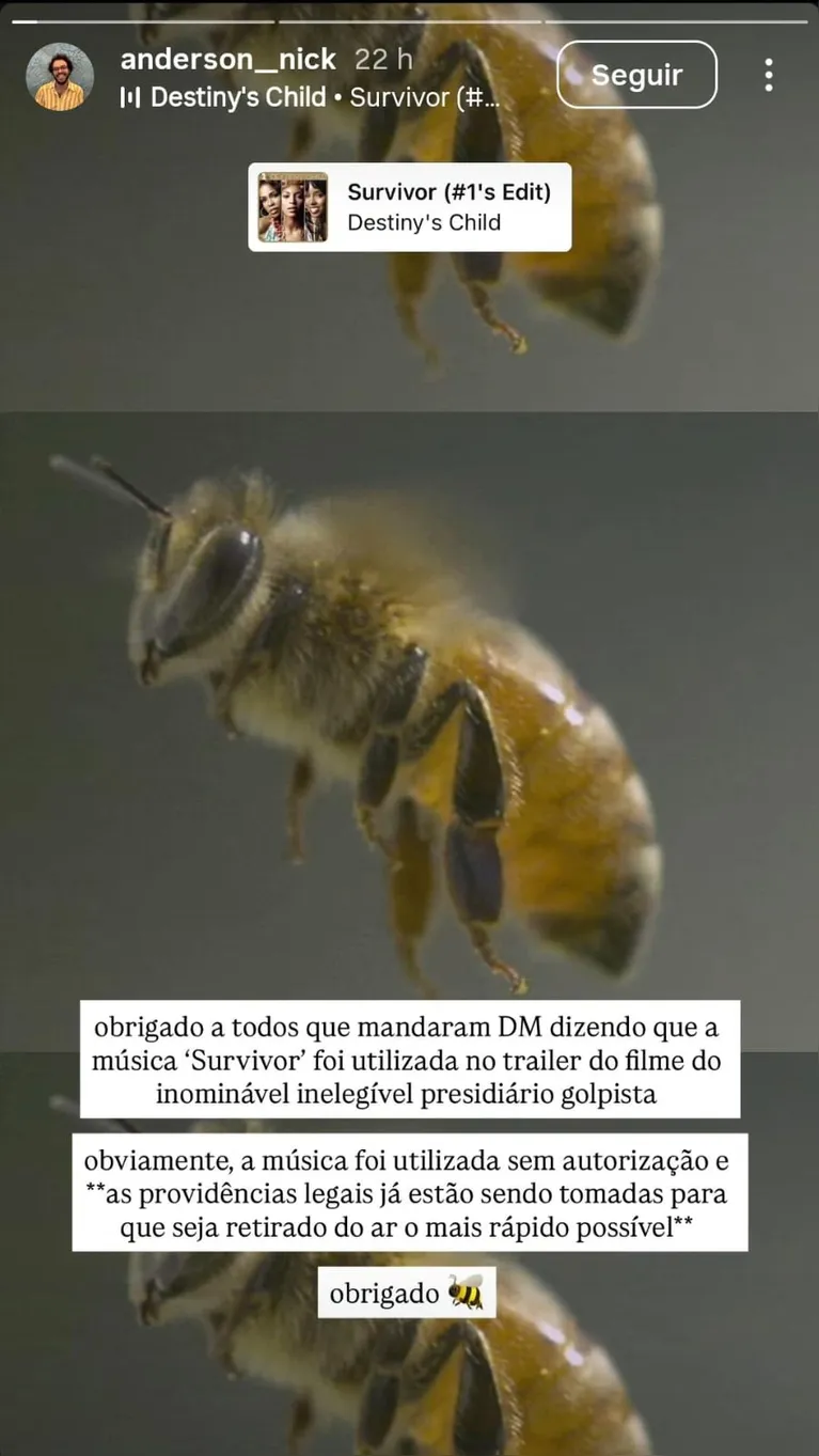 Beyoncé processa filme sobre Bolsonaro por uso de música