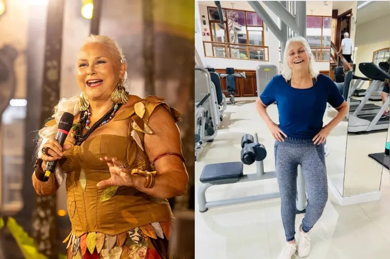 Veja antes e depois de Fafá de Belém após perder 25 kg