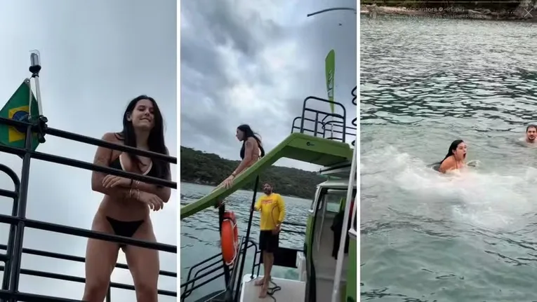 De fio-dental, Ana Castela exibe bumbum ao lado de Zé Felipe