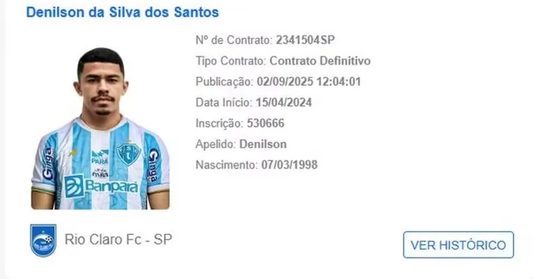 Paysandu define detalhes para ter Denilson, ex-Botafogo-PB