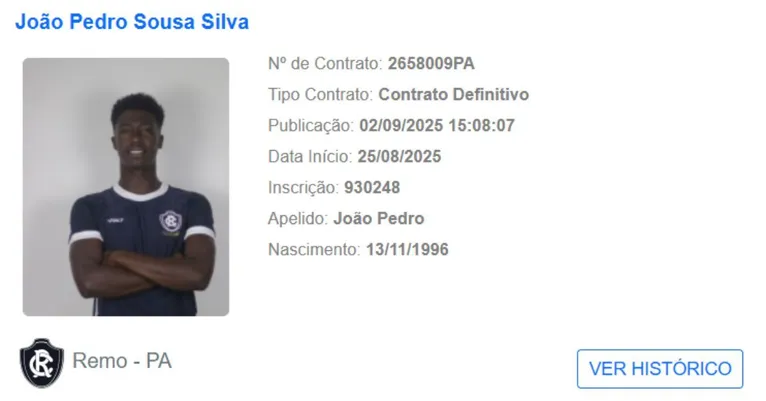 João Pedro pode estrear pelo Remo contra Amazonas