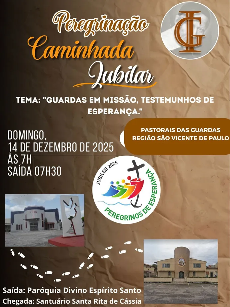 Cartaz da “Caminhada da Pastoral das Guardas".