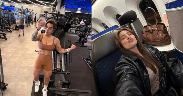 De biquíni preto, Lauana Prado mostrou seu lado descontraído em novos cliques nas redes sociais e recebeu uma chuva de elogios dos fãs pela boa forma.