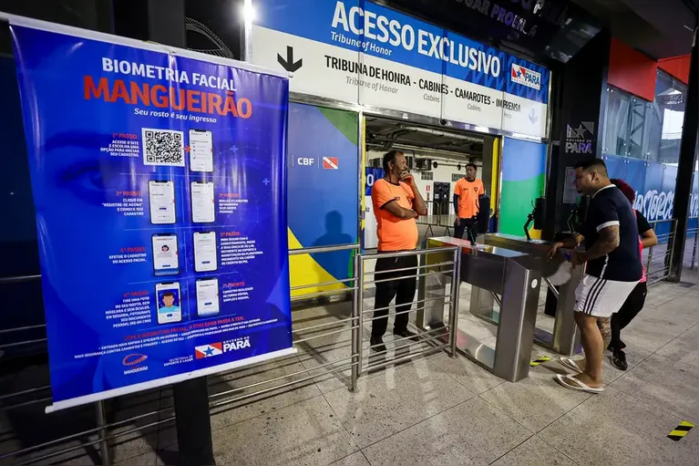 Biometria facial: Mangueirão teve 21 mil torcedores em jogo-teste