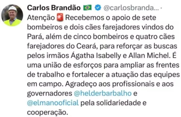 Pará e Ceará ajudam nas buscas por crianças desaparecidas no MA