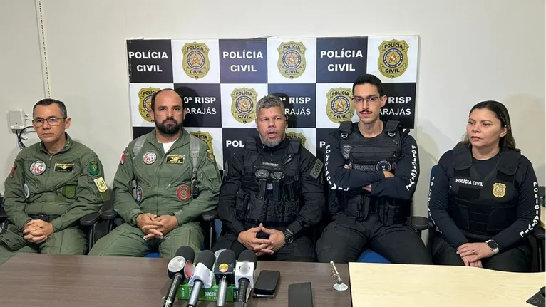 Antonio Mororó, Superintendente da 10ª RISP,  Vitor Luiz, da Delegacia da Cidade Nova, Delegado Fernando Marcolino, piloto do Graesp.