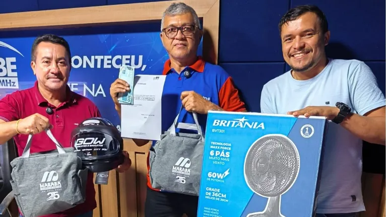 O grande vencedor da promoção "Dose Dupla", referente ao empate de 1 a 1 entre Águia de Marabá e Remo