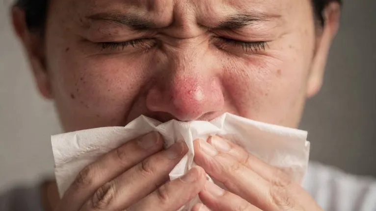 O espirro é um mecanismo natural do organismo que ajuda a eliminar agentes infecciosos durante infecções respiratórias