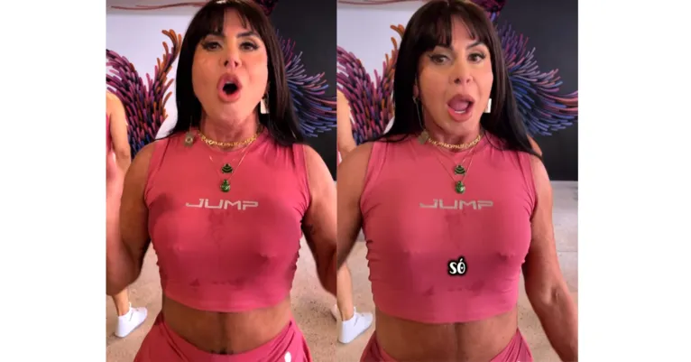Gretchen mostra coreografia e detalhe íntimo chama a atenção