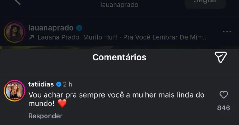Reconciliação? Lauana Prado e Tati Dias trocam declarações após término