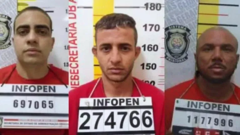 Ricardo Lopes de Araujo, Wanderson Henrique Lucena Salomão e Nikolas Henrique de Paiva Silva, ainda foragidos, deixaram a prisão graças a ordens de soltura fraudadas por hackers