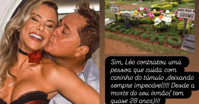 Um internauta perguntou se o cantor Leonardo continua responsável pela manutenção do túmulo do irmão