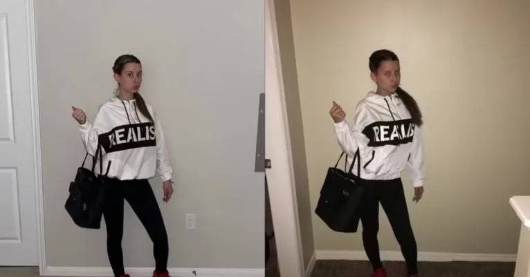 Dez anos após a publicação original, a influenciadora recriou a cena e compartilhou o resultado com os seguidores.