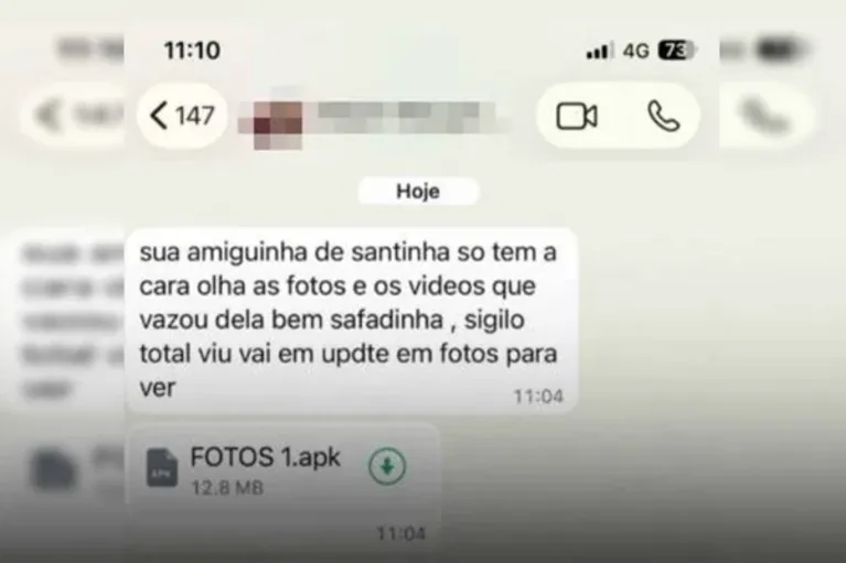 Golpistas tentando aplicar golpe pelo Whatsapp