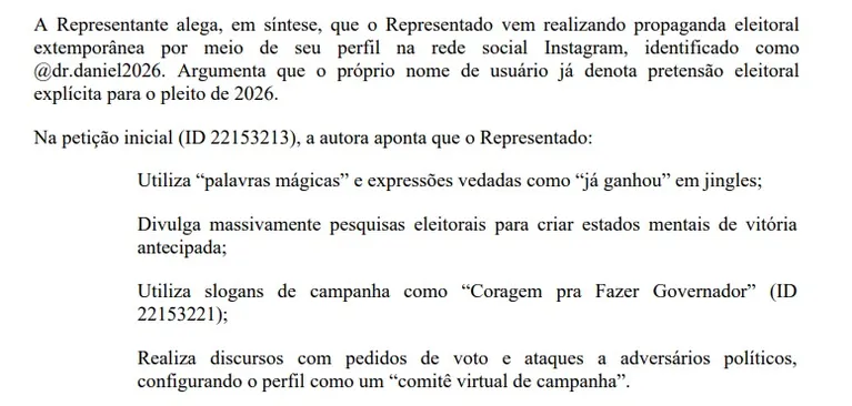 TRE-PA barra pré-campanha eleitoral de Daniel Santos nas redes