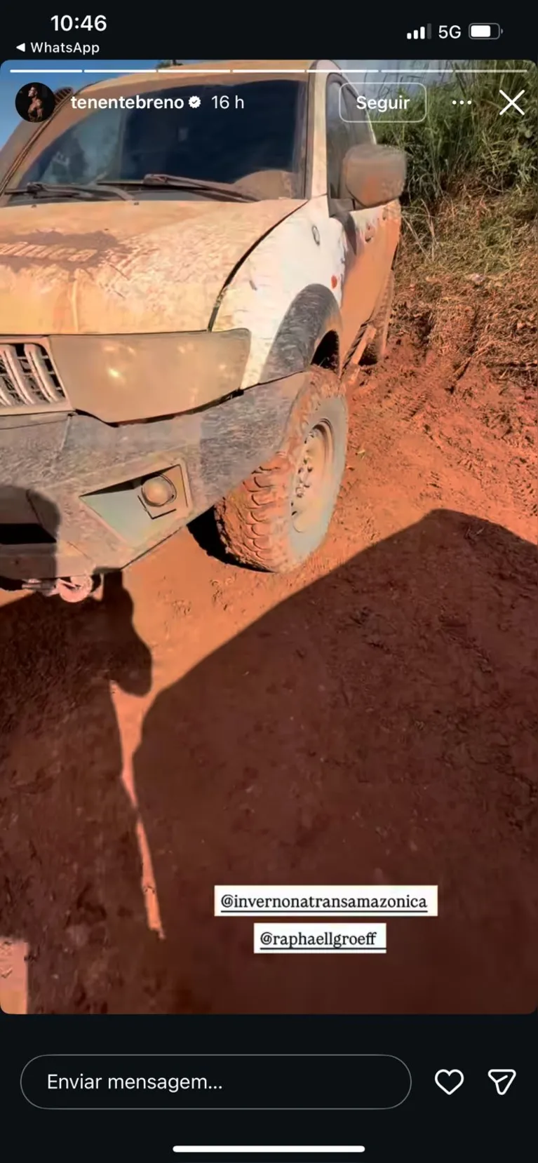 Influenciador e fisiculturista Breno Freire sofre acidente na Transamazônica