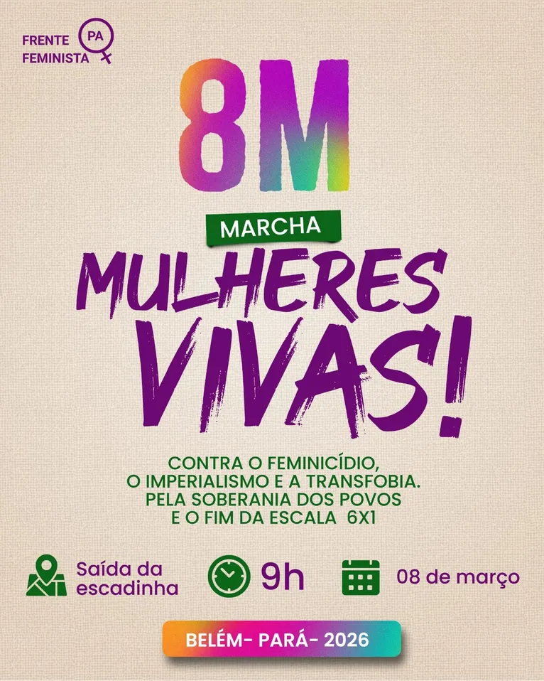 "Mulheres Vivas": Belém nas ruas contra o feminicídio