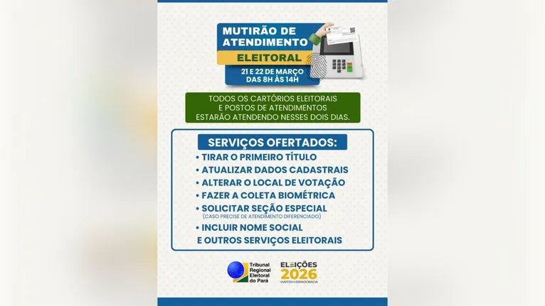 O mutirão é uma oportunidade para quem precisa resolver pendências sem o agendamento convencional.