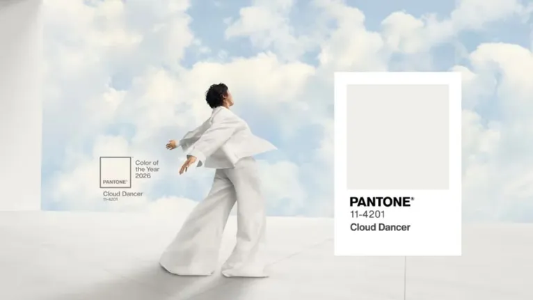 A grande aposta cromática para o próximo ano é o Cloud Dancer